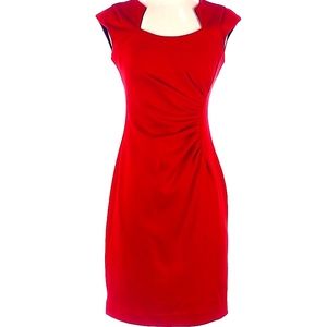 Calvin Klein red size 2 cap sleeve dress